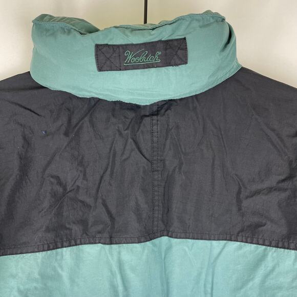 Vintage Woolrich Jacket Hydromax 2100 Windbreaker Hooded Green Black Mens Size L - Picture 8 of 12